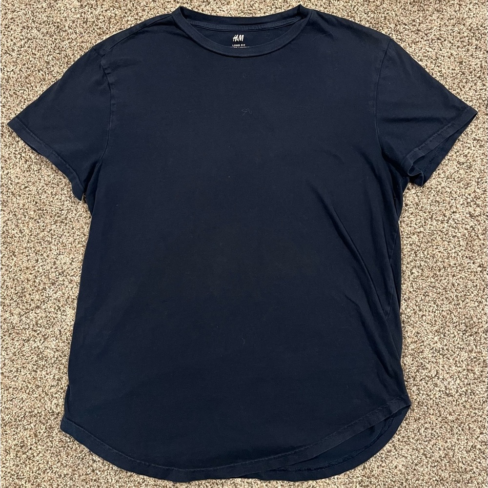Navy Blue H&M Long Fit Tshirt